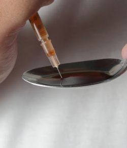 burned heroin spoon